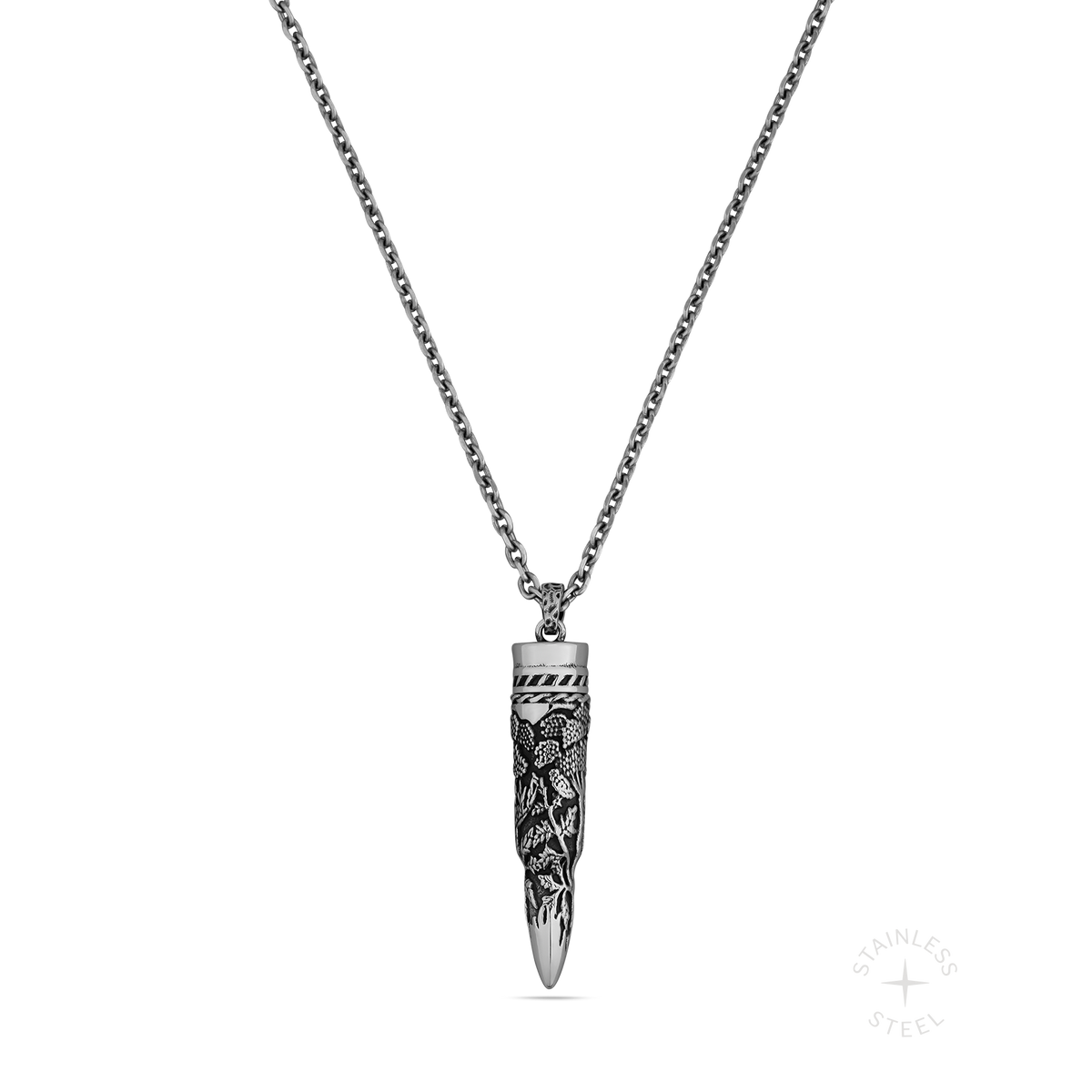 Recoil Stainless Steel bullet case storage pendant necklace