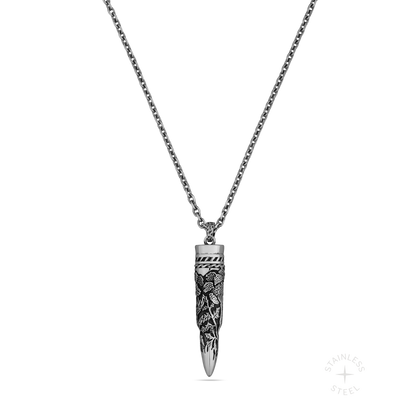 Recoil Stainless Steel bullet case storage pendant necklace