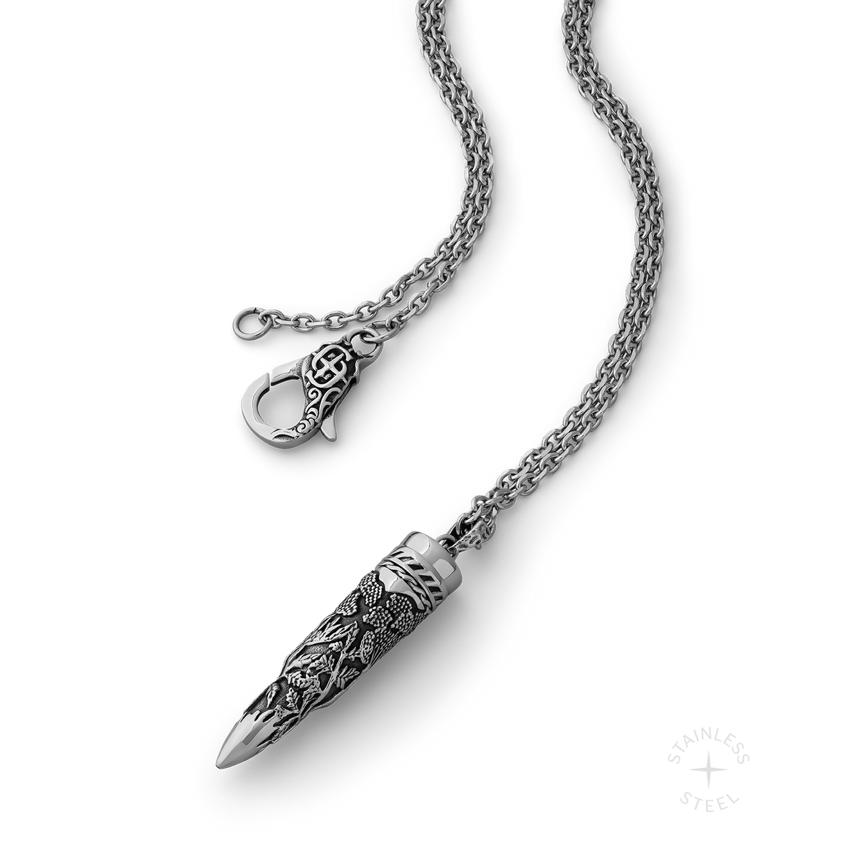 Recoil Stainless Steel bullet case storage pendant necklace