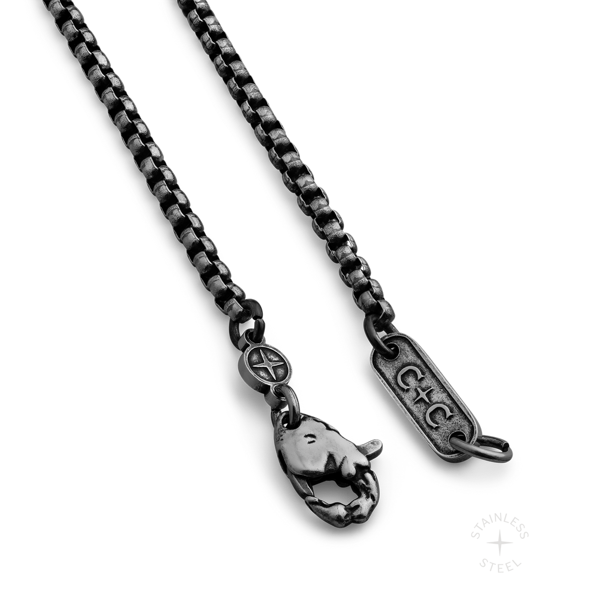 rounded box chain necklace for men